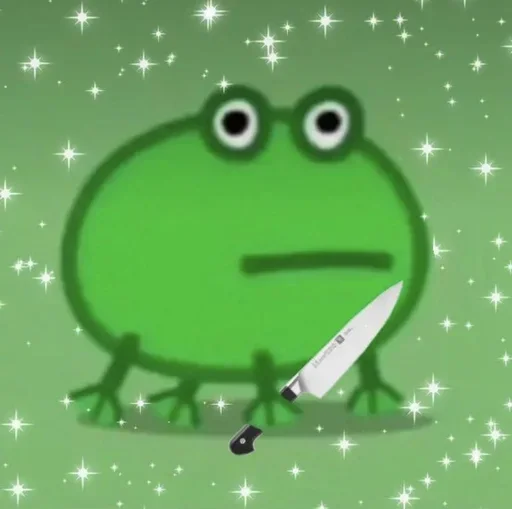 🔪 Стикер «смяшные легушьки» для Telegram