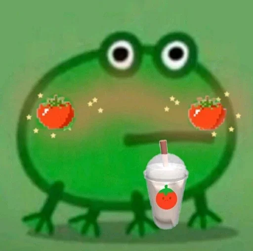 🥤 Стикер «смяшные легушьки» для Telegram