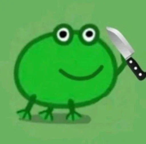 🔪 Стикер «смяшные легушьки» для Telegram