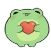 Стикер 6 💗 Набор эмоджи с лягушками