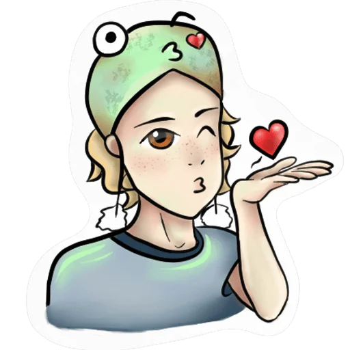 😘 Стикер «Лягушонок Женя» для Telegram