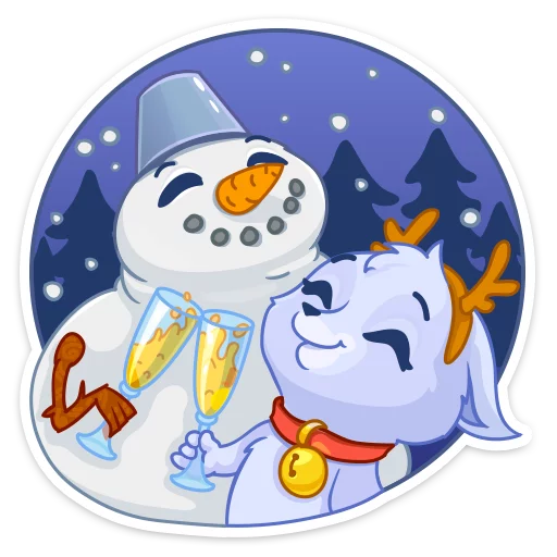 🥂 Стикер «Фрости» для Telegram