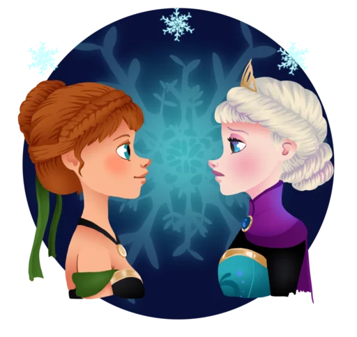 Стикерпак Frozen для Telegram