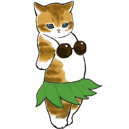 🥥 Стикер «Фруктовые котята» для Telegram
