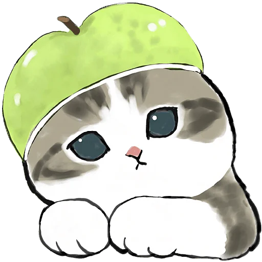 🍏 Стикер «Фруктовые котята» для Telegram