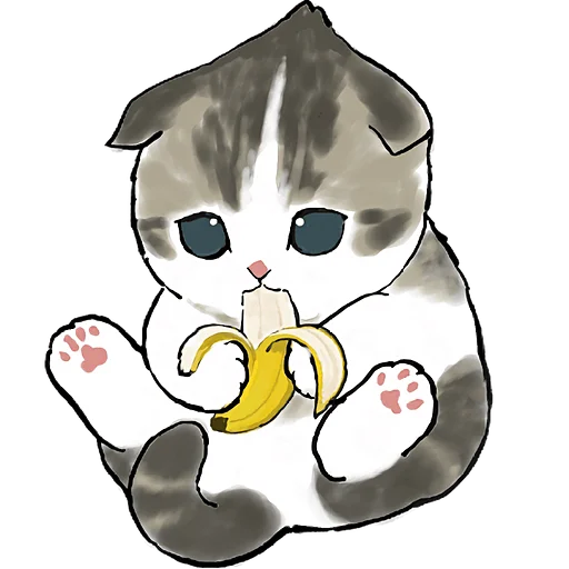 🍌 Стикер «Фруктовые котята» для Telegram