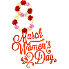 Стикер 29 С праздником, дорогие дамы нашего канала!! 💐