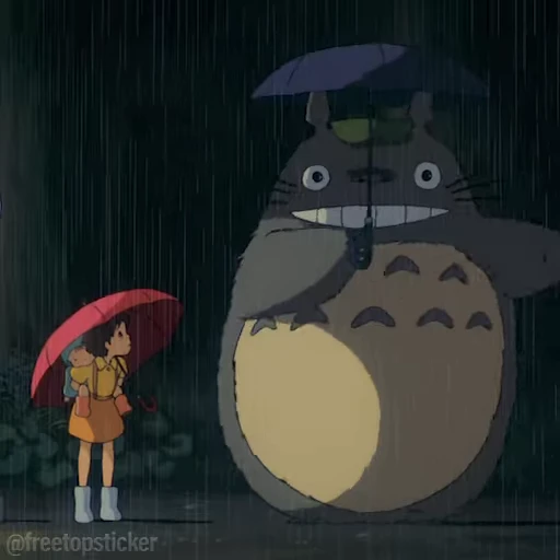 🌧 Стикер «Tonari no Totoro» для Telegram