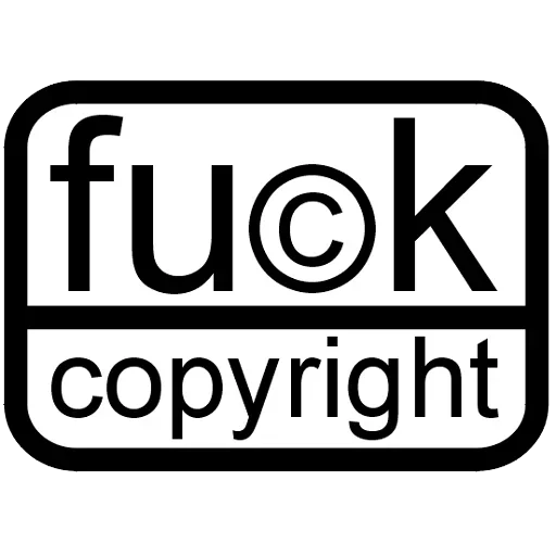 😋 Стикер «fuck copyright» для Telegram