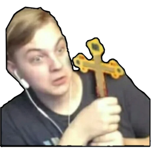✝ Стикер «Пятёрка - Пятка - Жировая складка» для Telegram