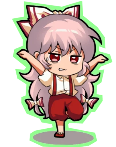 😍 Стикер «Fujiwara no Mokou - Touhou» для Telegram