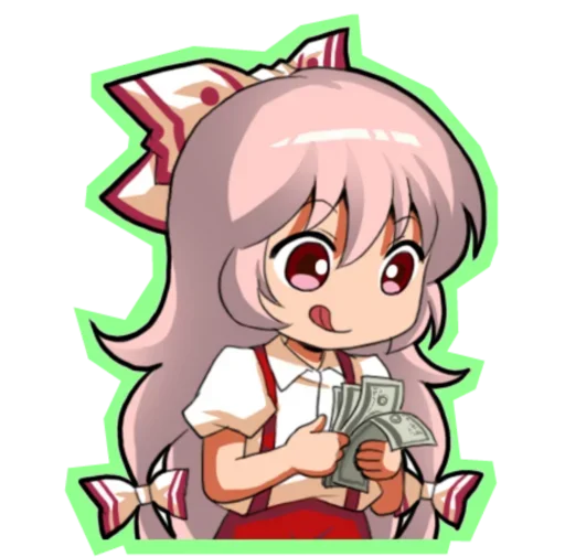 😍 Стикер «Fujiwara no Mokou - Touhou» для Telegram