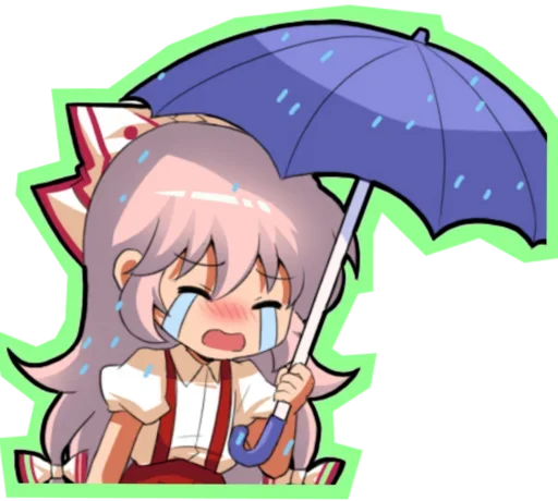 😍 Стикер «Fujiwara no Mokou - Touhou» для Telegram
