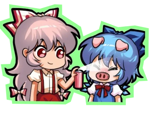 😍 Стикер «Fujiwara no Mokou - Touhou» для Telegram