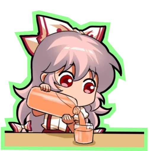 😂 Стикер «Fujiwara no Mokou - Touhou» для Telegram