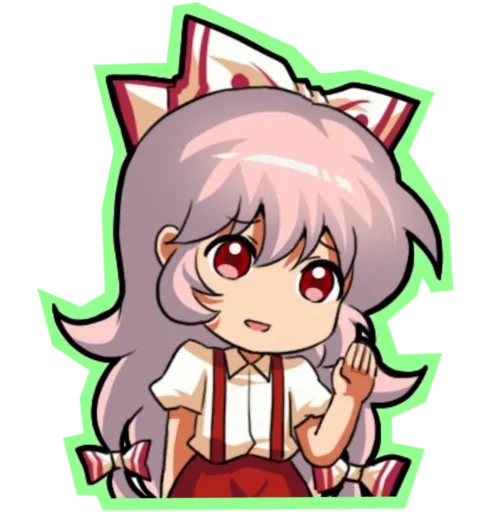 😍 Стикер «Fujiwara no Mokou - Touhou» для Telegram