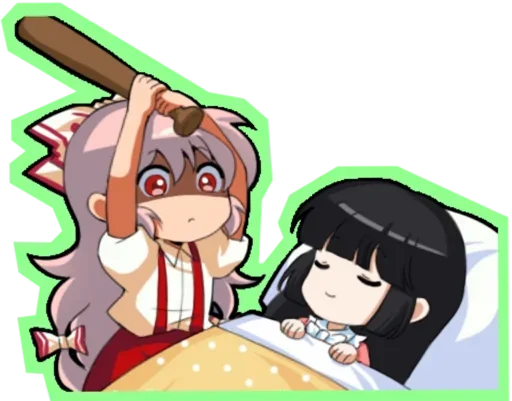 😍 Стикер «Fujiwara no Mokou - Touhou» для Telegram