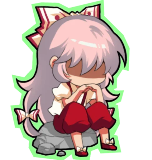 😍 Стикер «Fujiwara no Mokou - Touhou» для Telegram