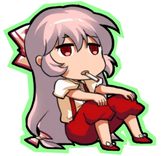 😍 Стикер «Fujiwara no Mokou - Touhou» для Telegram