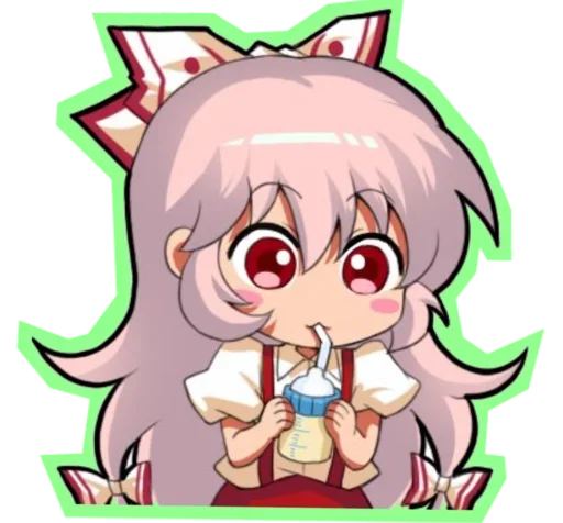 😍 Стикер «Fujiwara no Mokou - Touhou» для Telegram