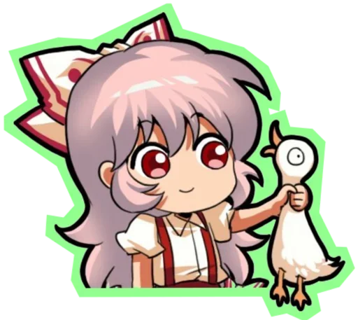 😍 Стикер «Fujiwara no Mokou - Touhou» для Telegram