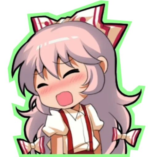 😜 Стикер «Fujiwara no Mokou - Touhou» для Telegram