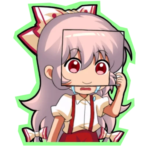 😍 Стикер «Fujiwara no Mokou - Touhou» для Telegram