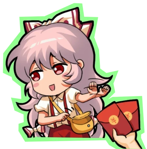 😍 Стикер «Fujiwara no Mokou - Touhou» для Telegram