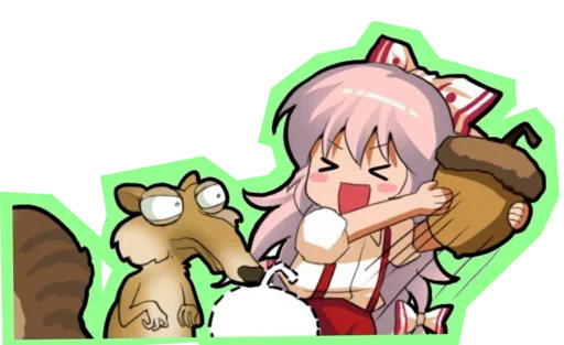 😍 Стикер «Fujiwara no Mokou - Touhou» для Telegram