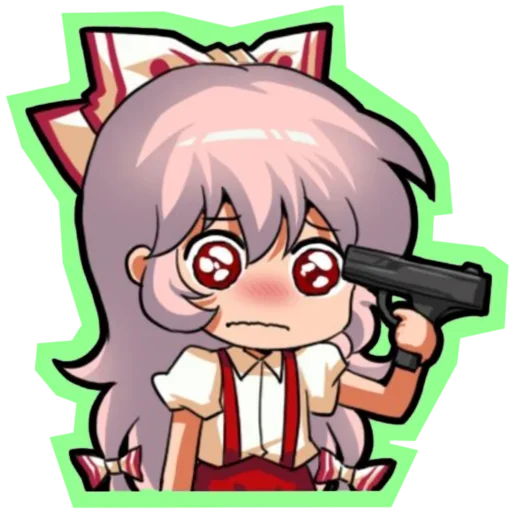😍 Стикер «Fujiwara no Mokou - Touhou» для Telegram