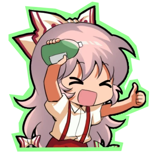 😍 Стикер «Fujiwara no Mokou - Touhou» для Telegram