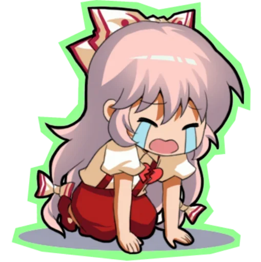😍 Стикер «Fujiwara no Mokou - Touhou» для Telegram