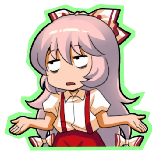 😍 Стикер «Fujiwara no Mokou - Touhou» для Telegram