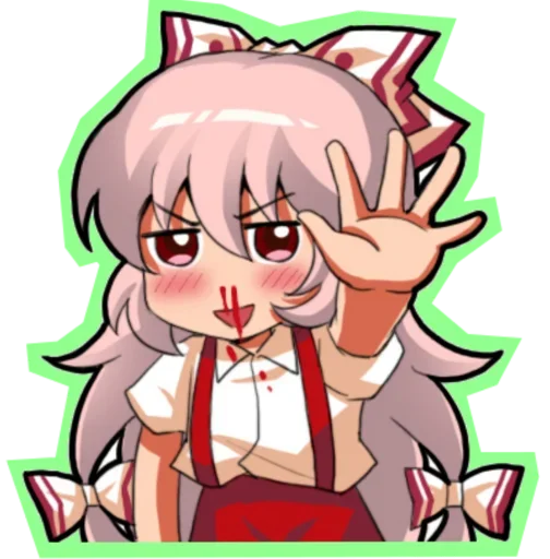 😍 Стикер «Fujiwara no Mokou - Touhou» для Telegram