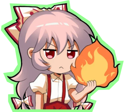 😍 Стикер «Fujiwara no Mokou - Touhou» для Telegram