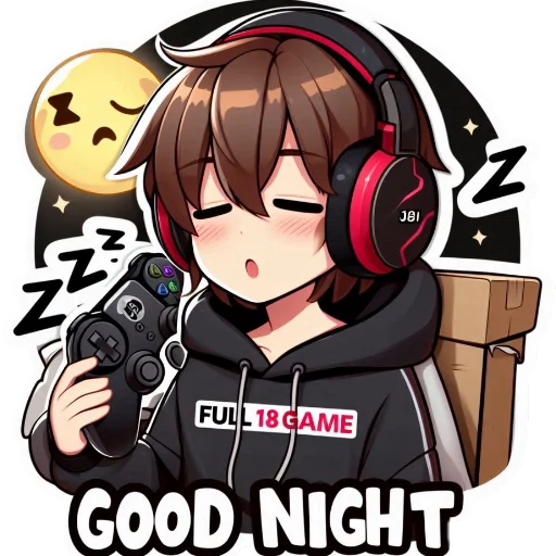 😴 Стикер «Full 18 Game» для Telegram