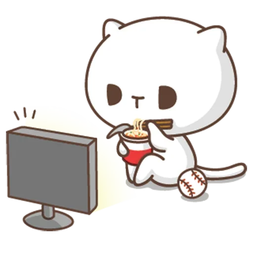 🥡 Стикер «jobless kitty //» для Telegram