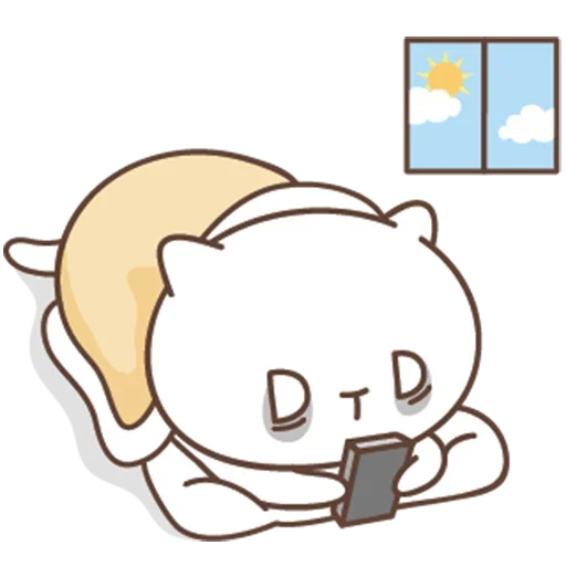 🌅 Стикер «jobless kitty //» для Telegram