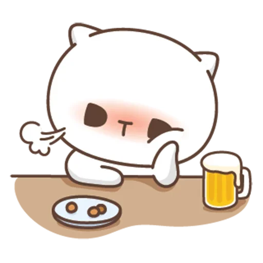 🍺 Стикер «jobless kitty //» для Telegram