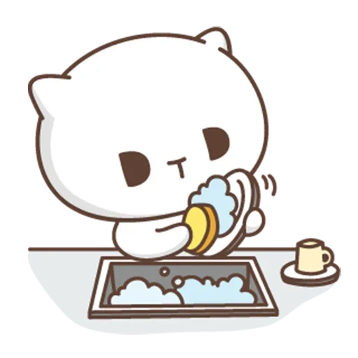 🧹 Стикер «jobless kitty //» для Telegram