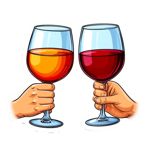 🥂 Стикер «Напитки веселья» для Telegram