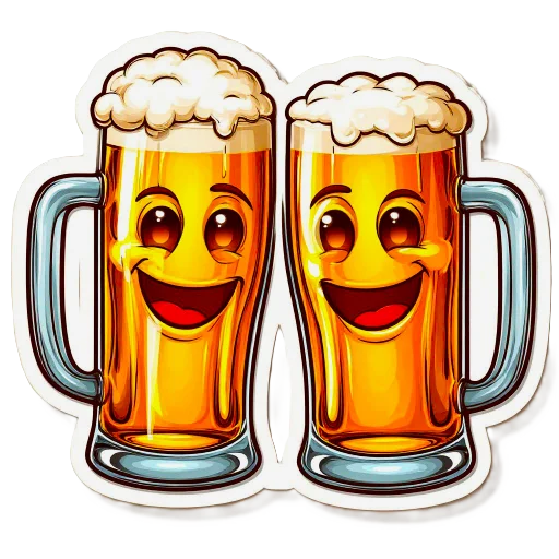 🍻 Стикер «Напитки веселья» для Telegram