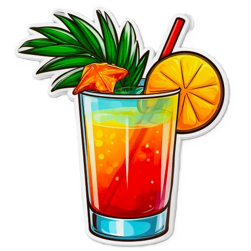 🍹 Стикер «Напитки веселья» для Telegram