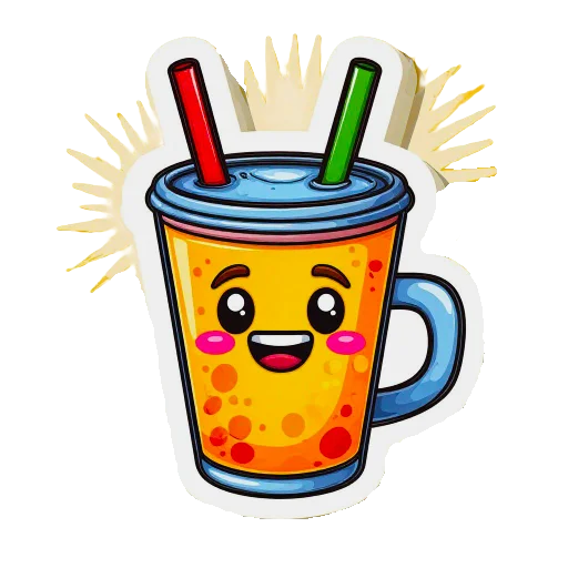🥤 Стикер «Напитки веселья» для Telegram