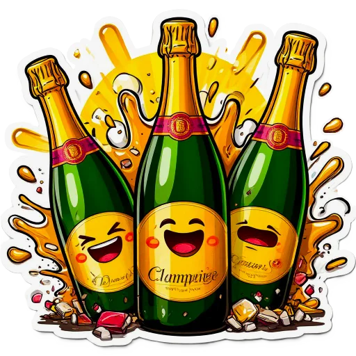 🍾 Стикер «Напитки веселья» для Telegram