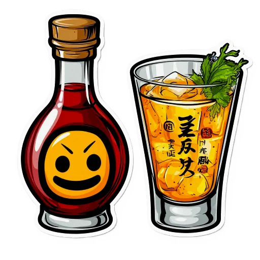 🍶 Стикер «Напитки веселья» для Telegram