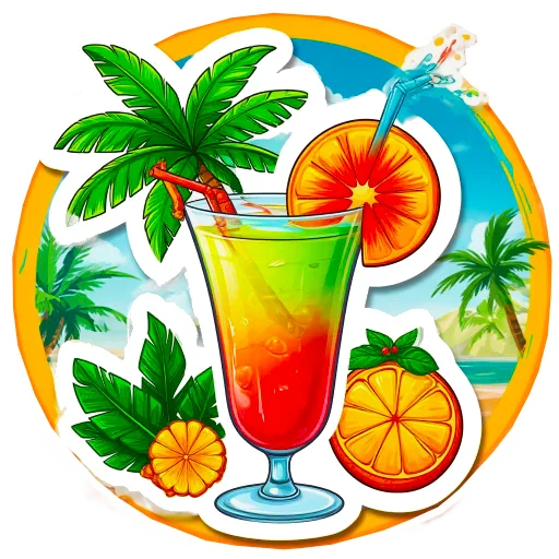 🍹 Стикер «Напитки веселья» для Telegram