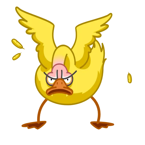 😡 Стикер «Funky Yellow Goose» для Telegram