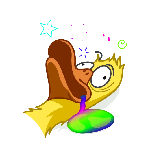 😵 Стикер «Funky Yellow Goose» для Telegram