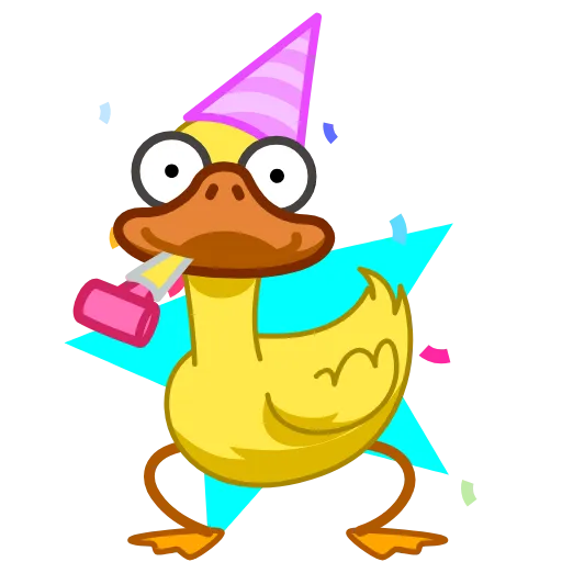 🥳 Стикер «Funky Yellow Goose» для Telegram